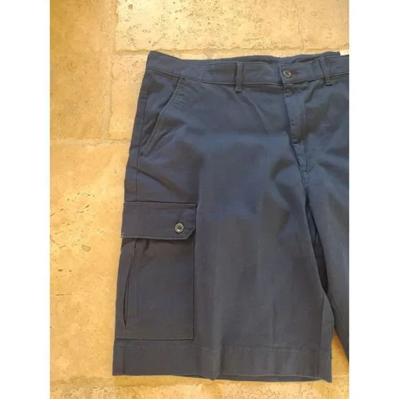 NEW St Johns Bay Cargo Shorts Mens 42 Blue Soft Wash Legacy 10" Inseam - Picture 3 of 9